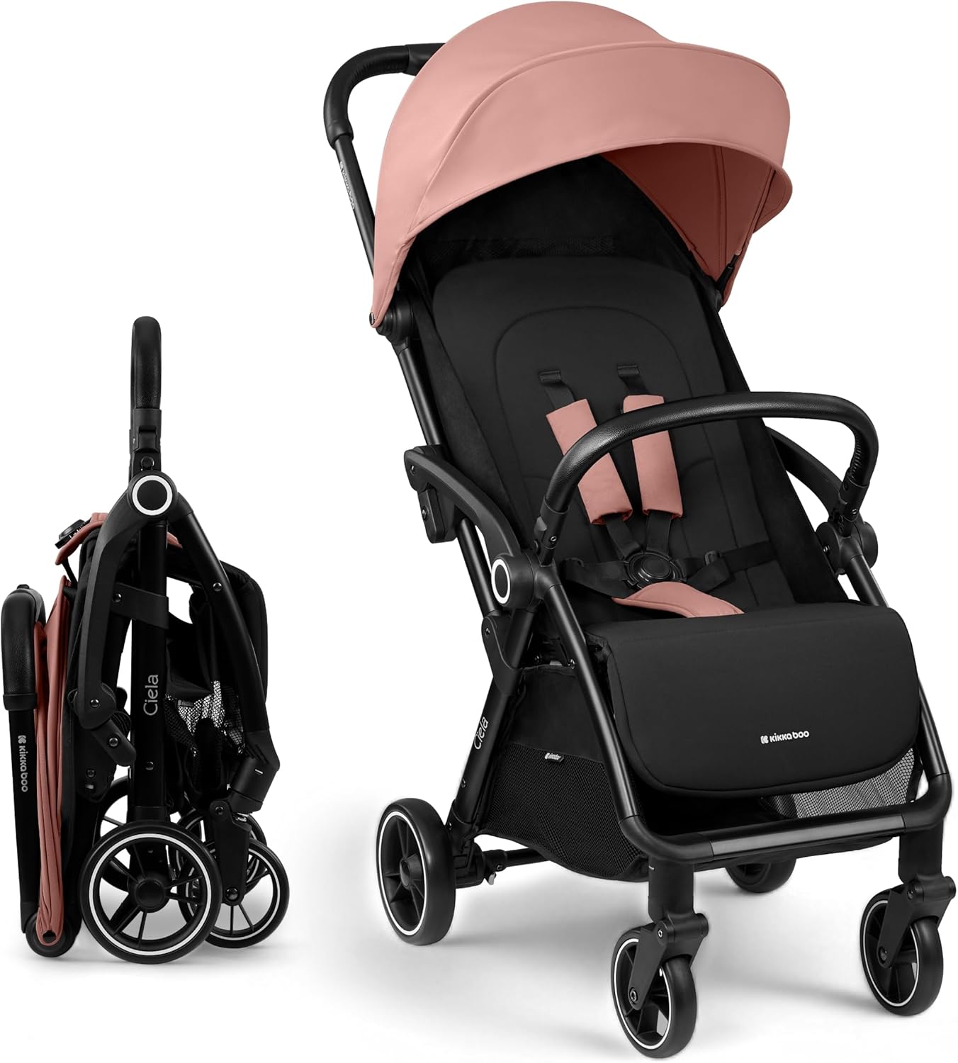 KikkaBoo CIELA Poussette canne compacte – Ultra légère, pliage automatique, dossier inclinable, jusqu’à 22 kg