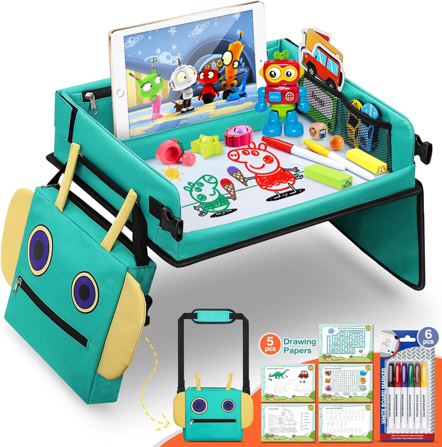 Arche d’Éveil Bébé pour Voiture et Poussette – Jouets Sensoriels, Réglable, Idéal Voyage et Trajets